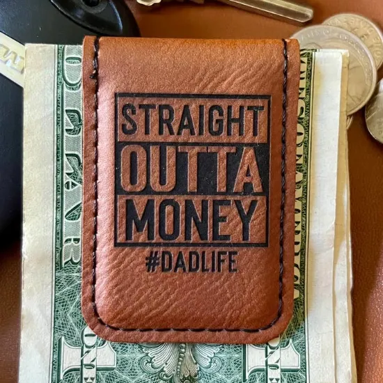 Picture of Men's Gift Father's Day Gift Leatherette Money Clip