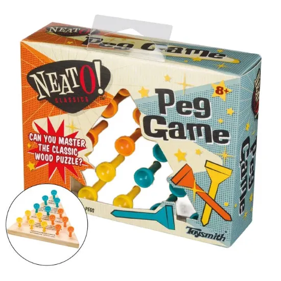 Picture of Neato! Classic Wooden Peg Game, Travel Size- Retro Classic