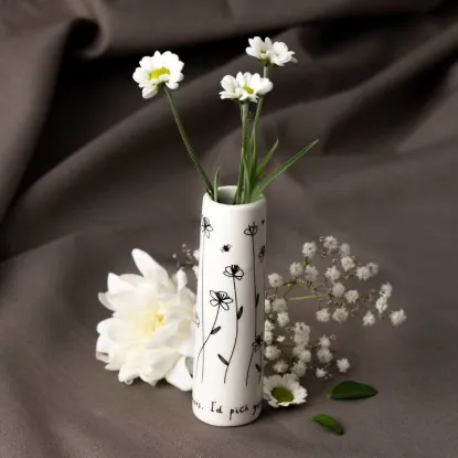 Picture of Send with Love 'if Friends Were Flowers...' Bud Vase