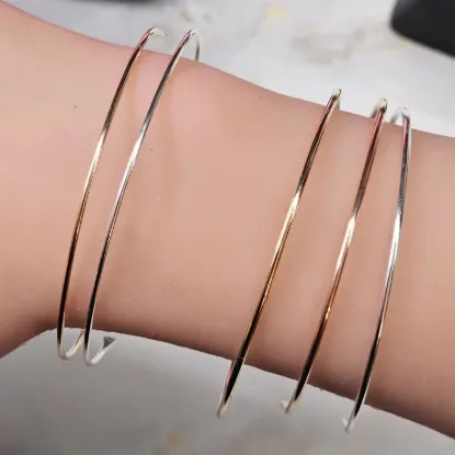 Picture of Permanent Bangle, Bangle For Permanent Jewelry, Thin Round