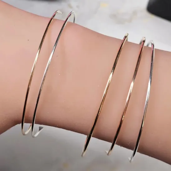 Picture of Permanent Bangle, Bangle For Permanent Jewelry, Thin Round