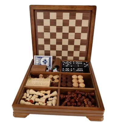 Picture of Walnut 7-Games-in-1 Combination Game Set