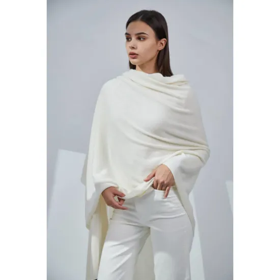 Picture of Pure Cashmere Travel Wrap - Ivory