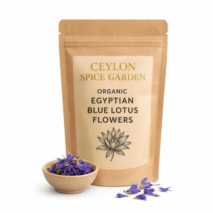 Picture of 100% Organic Egyptian Blue Lotus Flowers – Whole & Crushed (Nymphaea Caerulea)