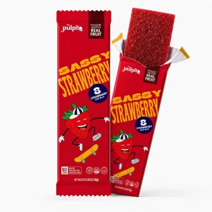 Picture of Sassy Strawberry - Natural Fruit Snacks- Dried Fruit Bar