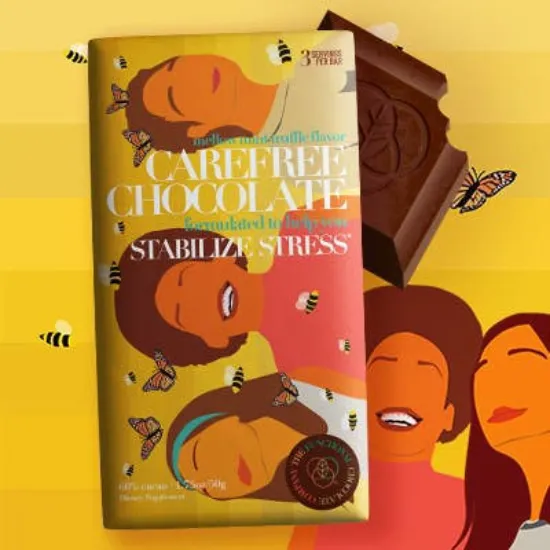 Picture of Carefree Chocolate - Stress & Anxiety Formula - Mellow Mint