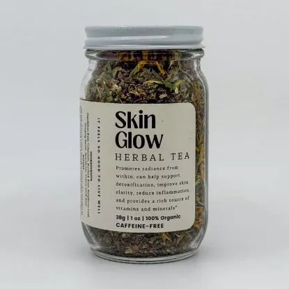 Picture of Skin Glow Loose Leaf Herbal Tea | Glass Jar