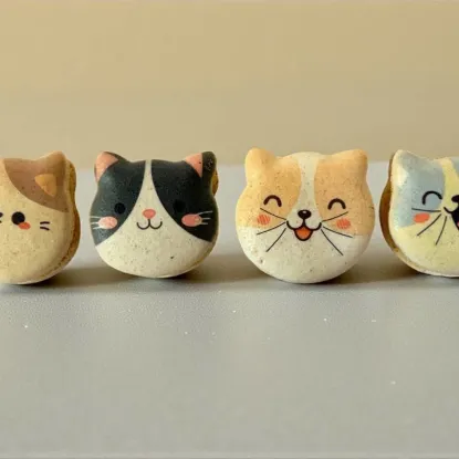 Picture of Purrfect Friends | Cat-Shaped French Macarons