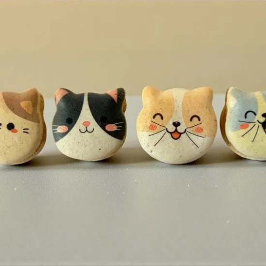 Picture of Purrfect Friends | Cat-Shaped French Macarons