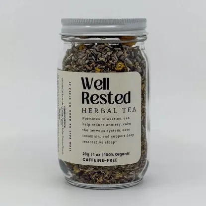 Picture of Well Rested Loose Leaf Herbal Tea | Glass Jar
