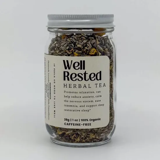 Picture of Well Rested Loose Leaf Herbal Tea | Glass Jar