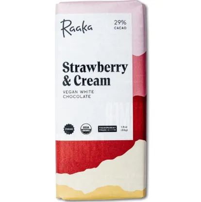 Picture of 37% Strawberry & Cream Vegan White Chocolate Bar