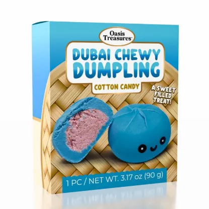 Picture of Dubai Dumpling Cotton Candy Flavor Korean Chewy Cookie By Oasis Treasures (90g)