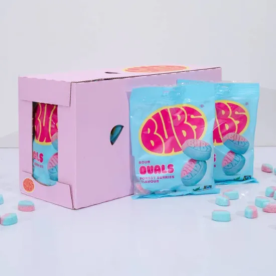 Picture of Bubs Swedish Candy - Sour Forrest Berries Raspberry / Blueberry - 12 Pack Case