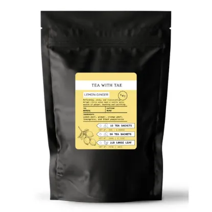 Picture of Lemon Ginger Herbal Loose Leaf Tea Pouch (1lb.)