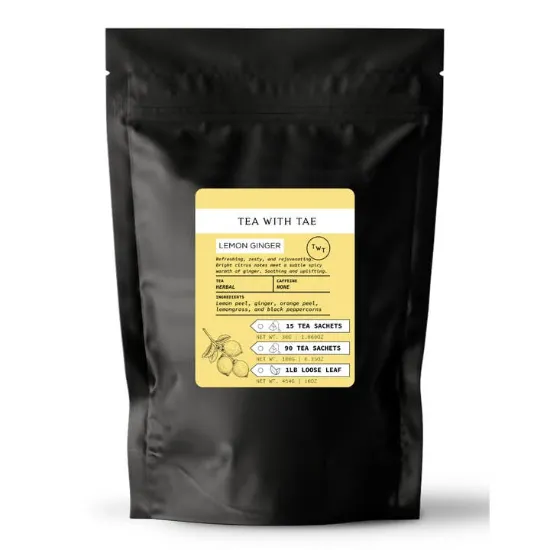 Picture of Lemon Ginger Herbal Loose Leaf Tea Pouch (1lb.)