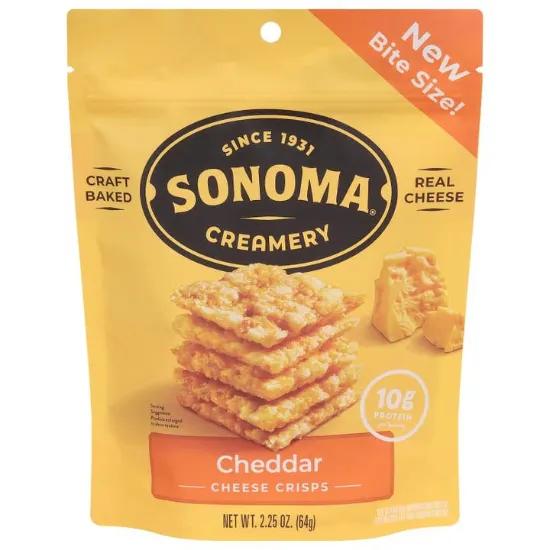 Picture of Sonoma Creamery Cheddar Cheese Crisps, 2.25 oz, Box of 6