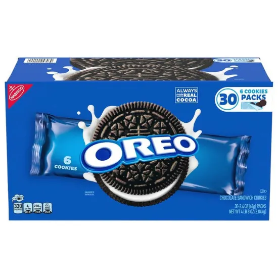 Picture of Oreo Chocolate Sandwich Cookies, 2.4 oz, 30 Ct