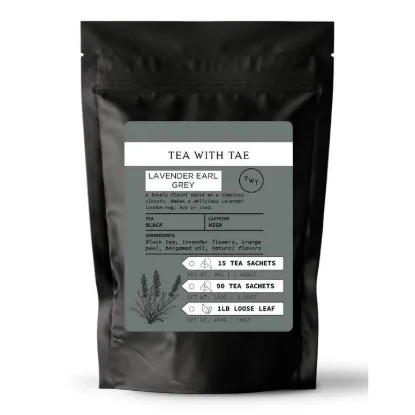 Picture of Lavender Earl Grey Black Tea Pouch (15 Tea Bags) For Retail