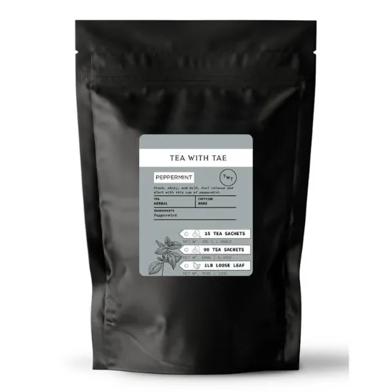 Picture of Peppermint Herbal Loose Leaf Tea Pouch (1lb.)