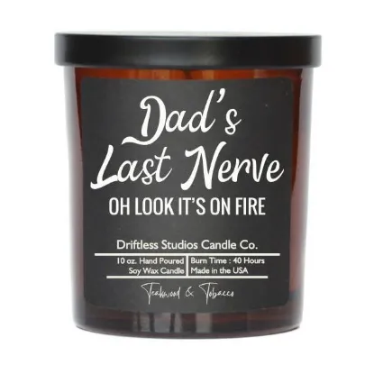 Picture of Dads Last Nerve - Fathers Day Gifts Candles - Soy Wax Candle
