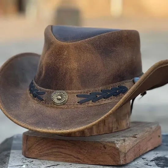 Picture of Sahara Leather Hats Western Style For Men and Women Shapeabl