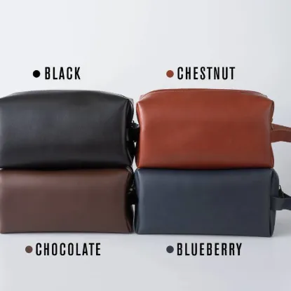 Picture of Vegan Leather Dopp Kit | Toiletry Bag For Men