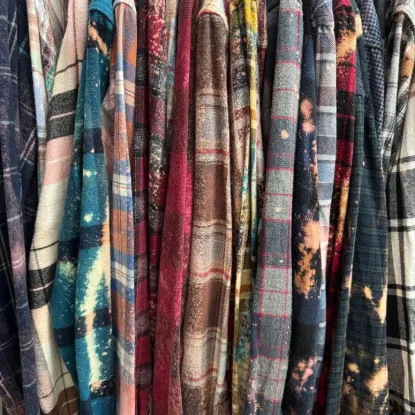 Picture of Flannel Shirt Upcycled Distressed