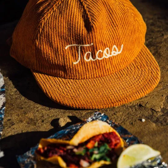 Picture of Tacos Chainstitch Rust Corduroy Hat, Western