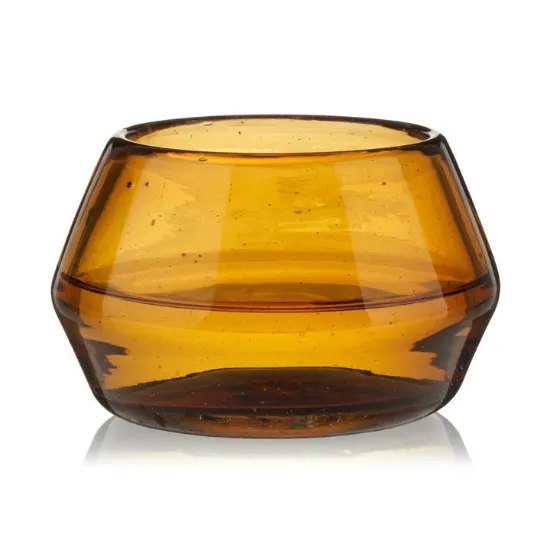 Picture of Amber Tequila Copita Handmade Recycled Glass