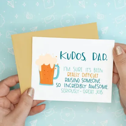Picture of Father's Day Card - Kudos Dad Funny Greeting Card
