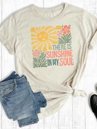 Picture of Boho Floral There Is Sunshine Graphic Tee