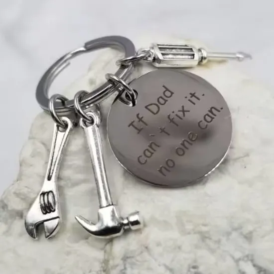 Picture of If Dad Can't Fix It No One Can Keychain - Father's Day