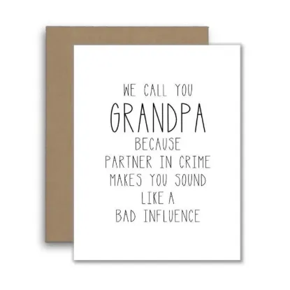 Picture of Funny Grandpa Birthday Card - Partner in Crime Influence