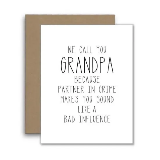 Picture of Funny Grandpa Birthday Card - Partner in Crime Influence