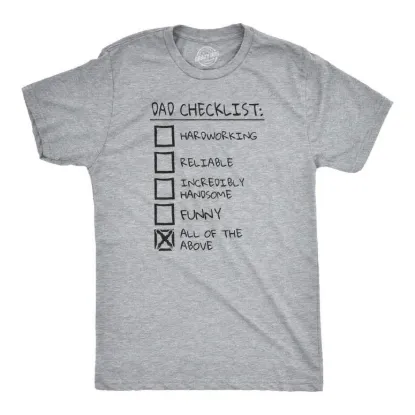 Picture of Dad Checklist Men's T Shirt