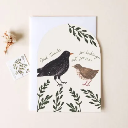 Picture of 'dad Blackbird' Bird Fathers Day Card