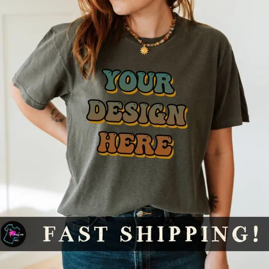 Picture of Custom Comfort Colors Shirt Print Your Logo, Graphics, Text