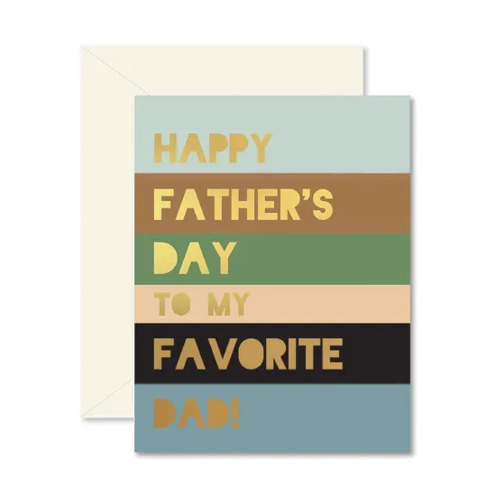 Picture of Colorblock Father's Day Favorite Dad Greeting Card