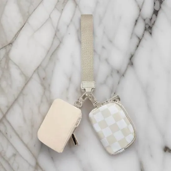 Picture of SI-26443 Dual Pouch Wristlet Keychain Wallet