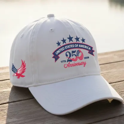 Picture of Embroidered America 250th Anniversary Cap, Anniversary Hat