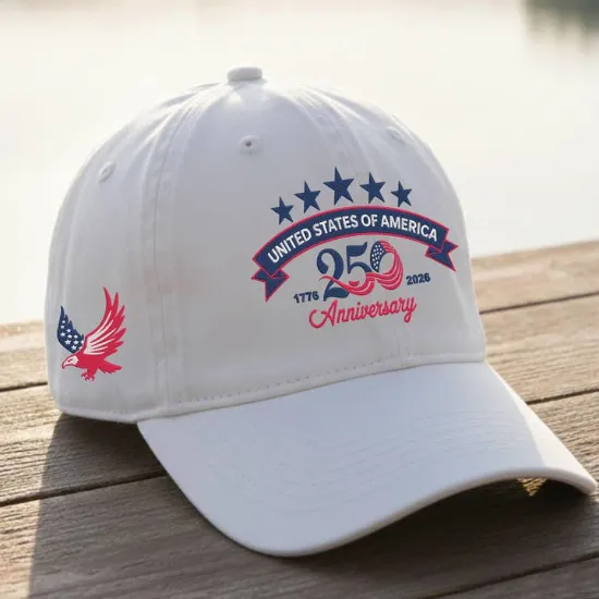 Picture of Embroidered America 250th Anniversary Cap, Anniversary Hat