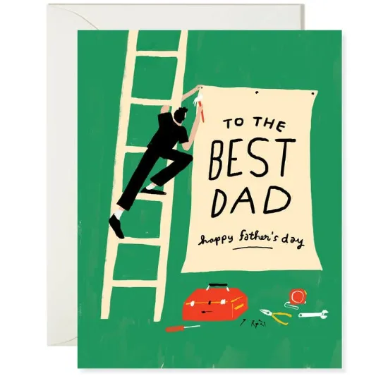 Picture of Best Dad Sign - Classic Father's Day Greeting Card