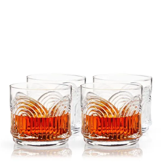 Picture of Art Deco Crystal Lowball Glasses Set of 4