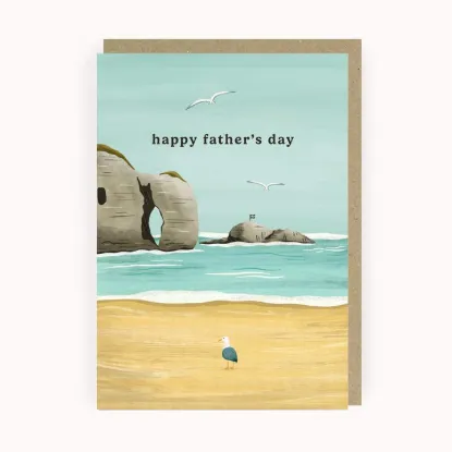 Picture of Happy Father's Day Cornwall Seascape Card - Perranporth