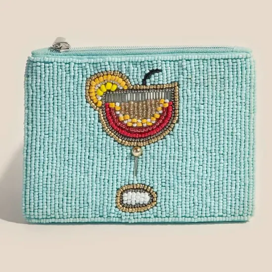 Picture of Margarita Glass Seed Beaded Coin Purse