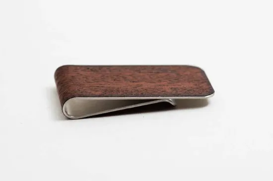 Picture of Wood Wallet : Wood Money Clip, Credit Card Case, Cash Clip
