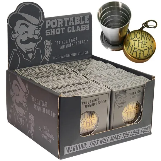 Picture of Collapsible Shot Glass – Telescoping Steel (12pk)