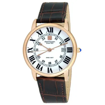Picture of Steinhausen Men's Delémont Swiss Quartz Rose-Gold Brown