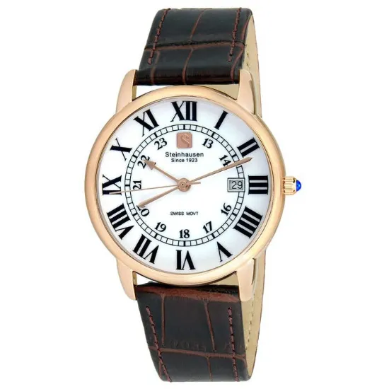Picture of Steinhausen Men's Delémont Swiss Quartz Rose-Gold Brown
